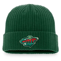 Men's Fanatics Kelly Green Minnesota Wild Core Primary Logo Cuffed Knit Hat