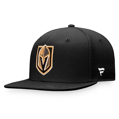 Men's Fanatics Black Vegas Golden Knights Primary Logo Snapback Hat
