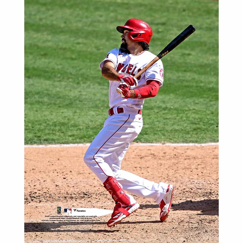 Anthony Rendon Los Angeles Angels Unsigned Hit vs. Texas Rangers Photograph