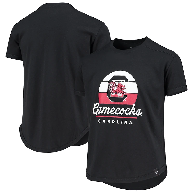 Girls Youth Under Armour Black South Carolina Gamecocks T-Shirt
