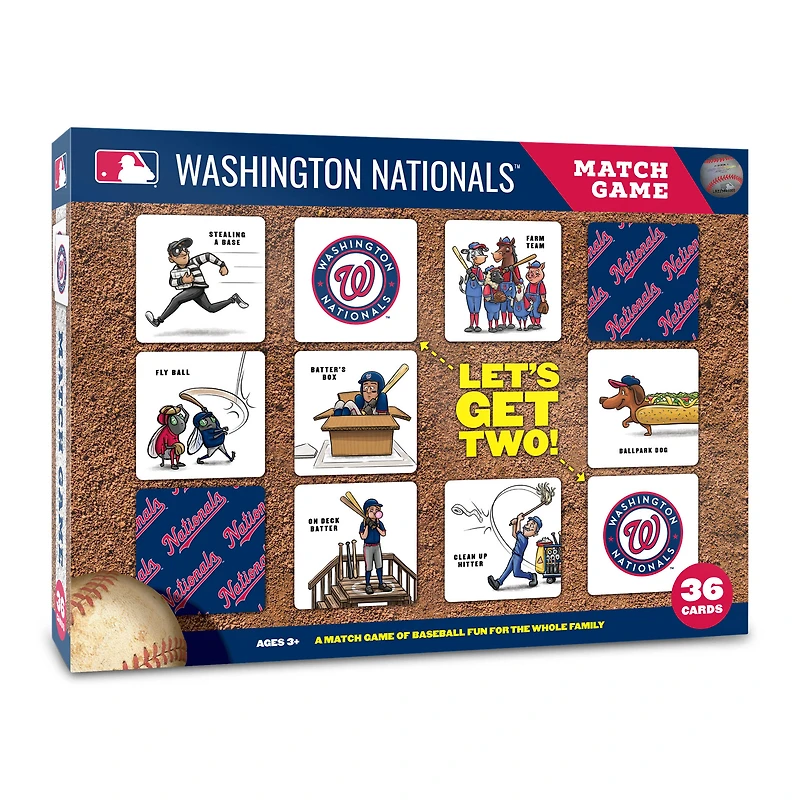 Washington Nationals Licensed Memory Match Game