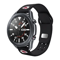 Black Kansas City Chiefs 20mm Samsung Compatible Watch Band