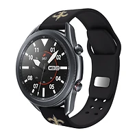 Black New Orleans Saints 22mm Samsung Compatible Watch Band