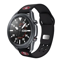 Black San Francisco 49ers 22mm Samsung Compatible Watch Band