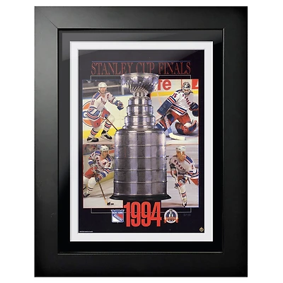 New York Rangers 1994 Stanley Cup Finals Champions 18'' x 14'' Framed Program Cover Art Print