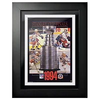 New York Rangers 1994 Stanley Cup Finals Champions 18'' x 14'' Framed Program Cover Art Print