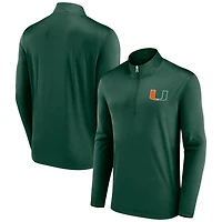Men's Fanatics Green Miami Hurricanes Underdog Mindset Quarter-Zip Top