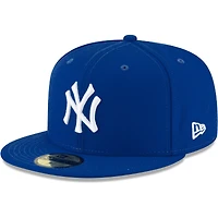 Men's New Era Royal New York Yankees White Logo 59FIFTY Fitted Hat