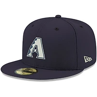 Men's New Era Navy Arizona Diamondbacks White Logo 59FIFTY Fitted Hat