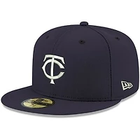 Men's New Era Navy Minnesota Twins White Logo 59FIFTY Fitted Hat
