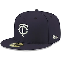 Men's New Era Navy Minnesota Twins White Logo 59FIFTY Fitted Hat