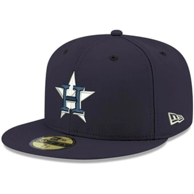 Men's New Era Navy Houston Astros White Logo 59FIFTY Fitted Hat