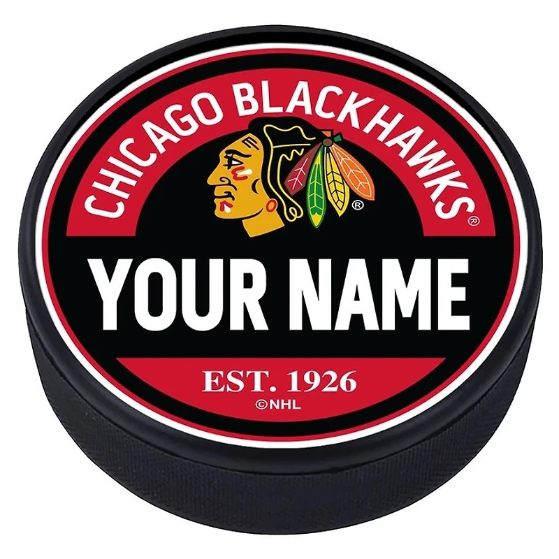Chicago Blackhawks Personalized Puck