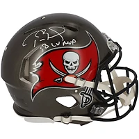 Tom Brady Tampa Bay Buccaneers Autographed Super Bowl LV Champions Riddell Super Bowl LV Champions Speed Authentic Helmet with "LV MVP" Inscription