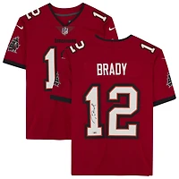 Tom Brady Tampa Bay Buccaneers Autographed Super Bowl LV Champions Red Nike Limited Jersey