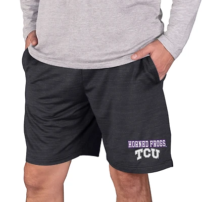 Men's Concepts Sport Charcoal TCU Horned Frogs Bullseye Knit Jam Shorts