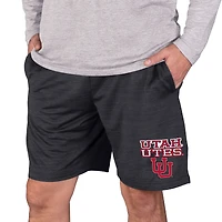 Men's Concepts Sport Charcoal Utah Utes Bullseye Knit Jam Shorts