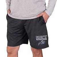 Men's Concepts Sport Charcoal Navy Midshipmen Bullseye Knit Jam Shorts