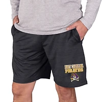 Men's Concepts Sport Charcoal ECU Pirates Bullseye Knit Jam Shorts