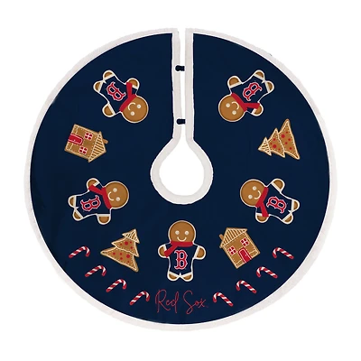 Boston Red Sox Gingerbread Tree Skirt