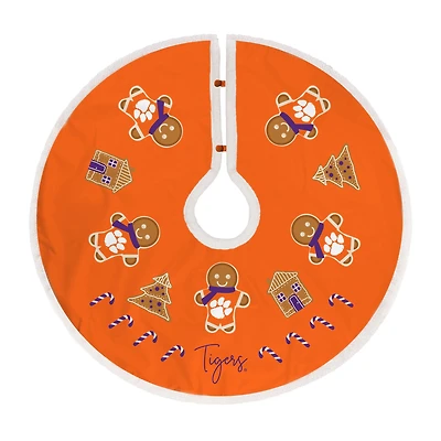 Clemson Tigers Gingerbread Tree Skirt