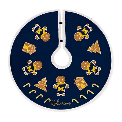 Michigan Wolverines Gingerbread Tree Skirt