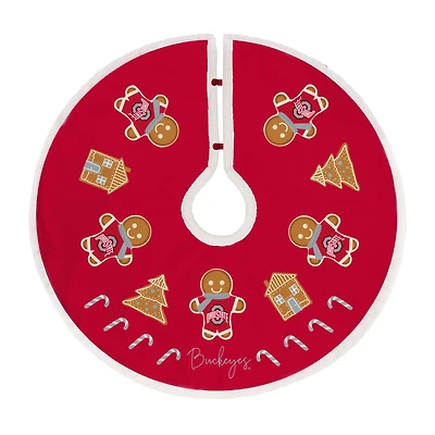 Ohio State Buckeyes Gingerbread Tree Skirt