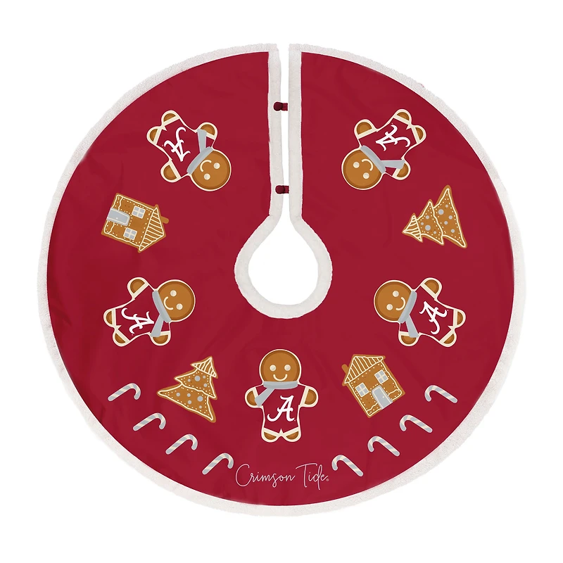 Alabama Crimson Tide Gingerbread Tree Skirt