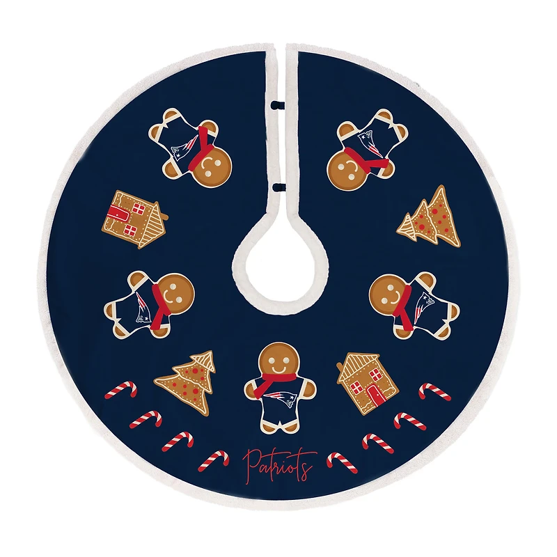 New England Patriots Gingerbread Tree Skirt