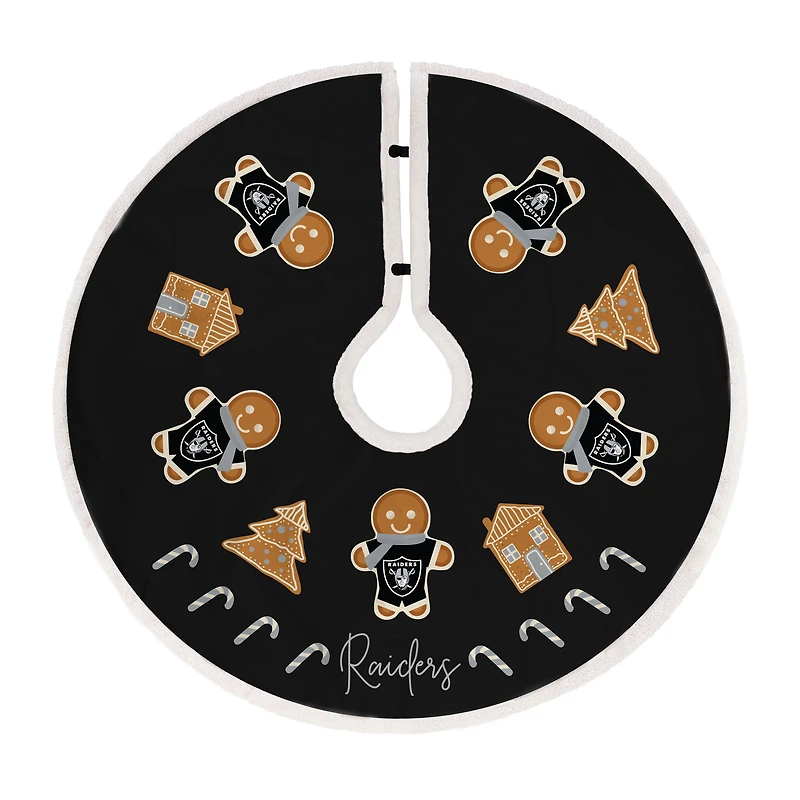 Las Vegas Raiders Gingerbread Tree Skirt