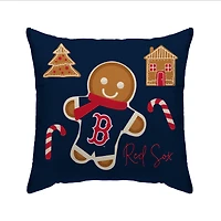 Boston Red Sox Gingerbread Holiday 20'' x 20'' Pillow Cover