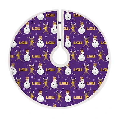 LSU Tigers Reindeer Tree Skirt
