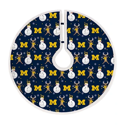 Michigan Wolverines Reindeer Tree Skirt