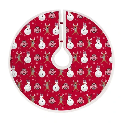 Ohio State Buckeyes Reindeer Tree Skirt