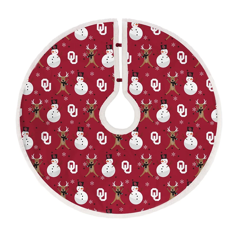 Oklahoma Sooners Reindeer Tree Skirt