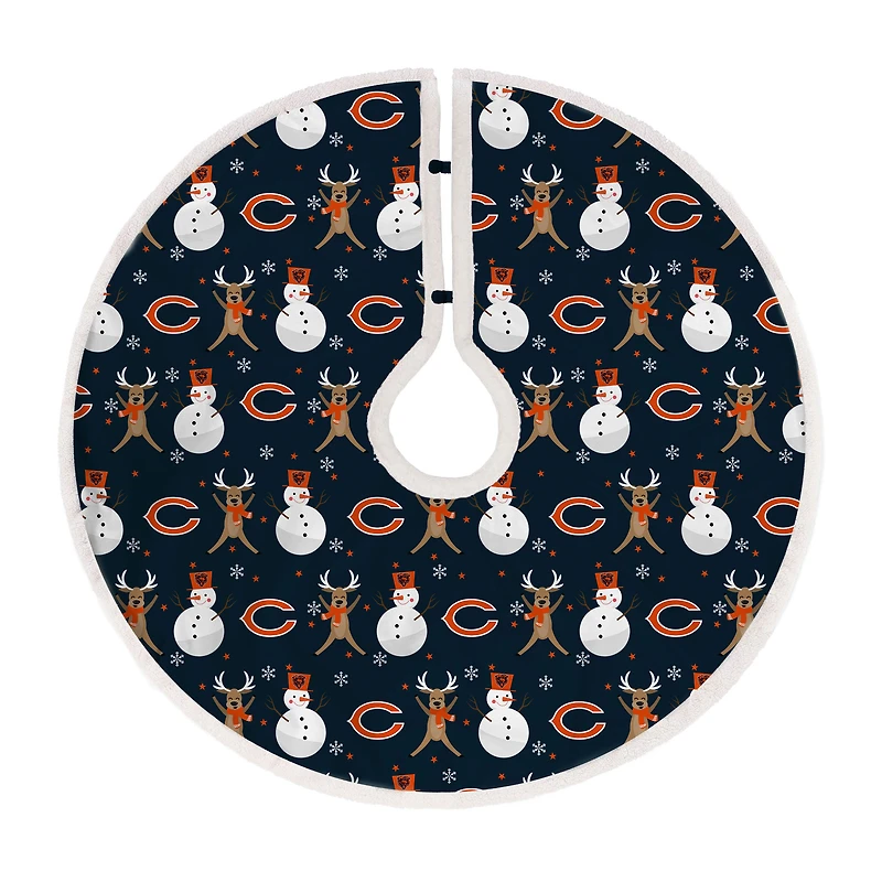 Chicago Bears Reindeer Tree Skirt