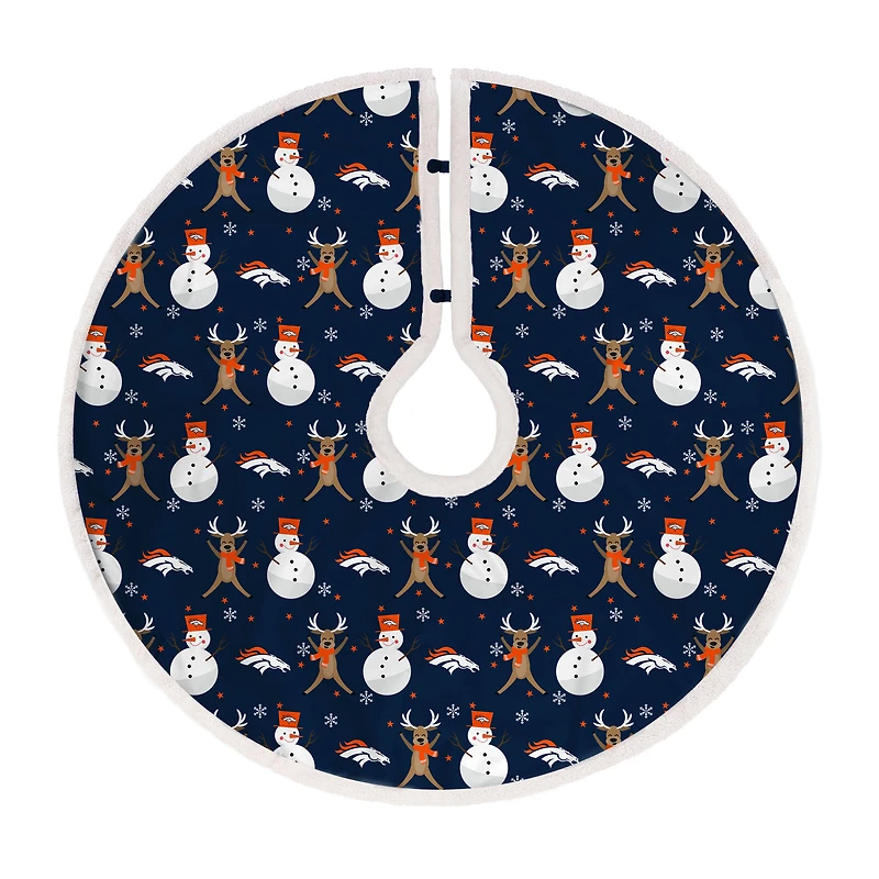 Denver Broncos Reindeer Tree Skirt