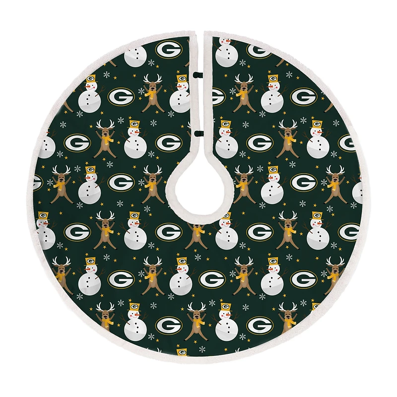 Green Bay Packers Reindeer Tree Skirt