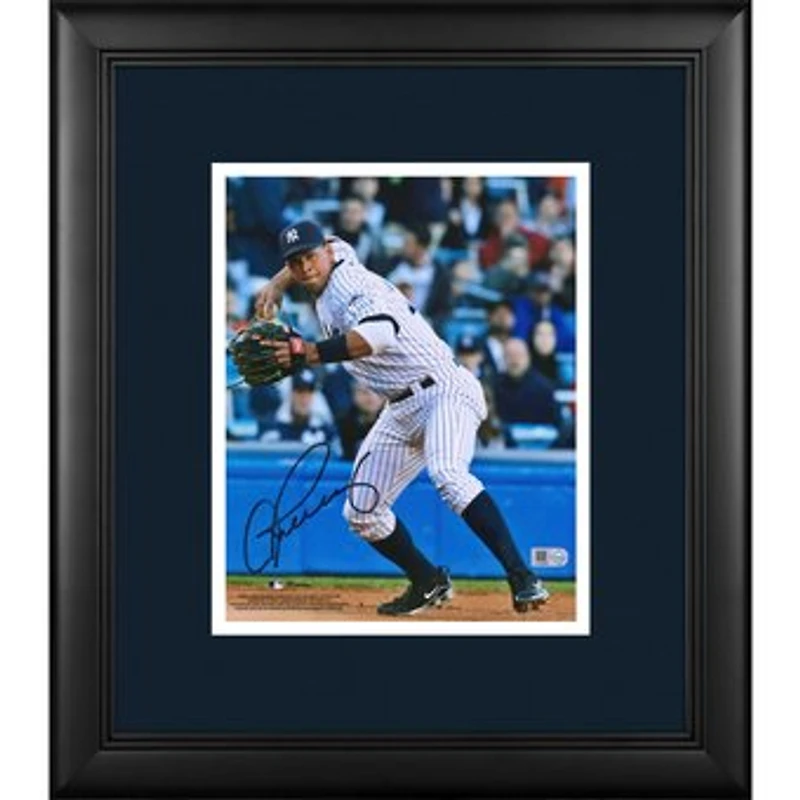 Alex Rodriguez New York Yankees Framed Autographed 8" x 10" Throwing Photograph