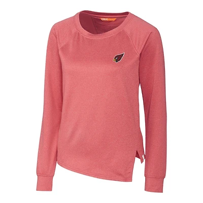 Women's Cutter & Buck Heathered Cardinal Arizona Cardinals Jackson Pullover Sweatshirt