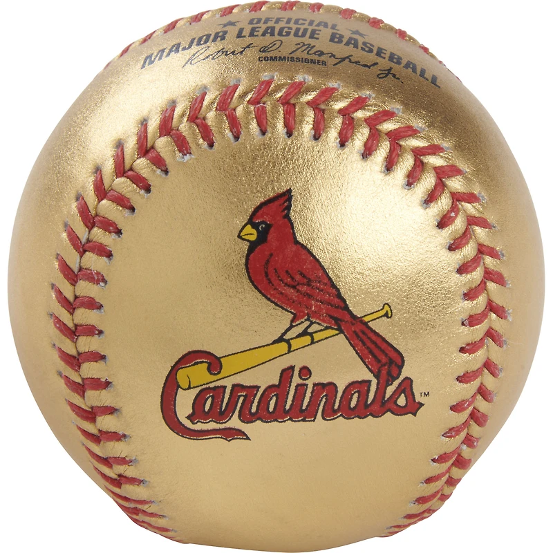 St. Louis Cardinals Rawlings Gold Leather Baseball