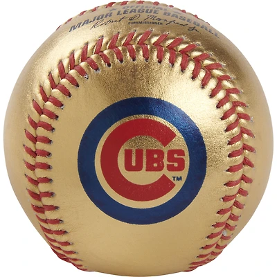 Chicago Cubs Rawlings Gold Leather Baseball