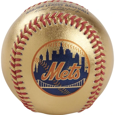 New York Mets Rawlings Gold Leather Baseball