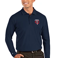Men's Antigua Navy Minnesota Twins Tribute Long Sleeve Polo