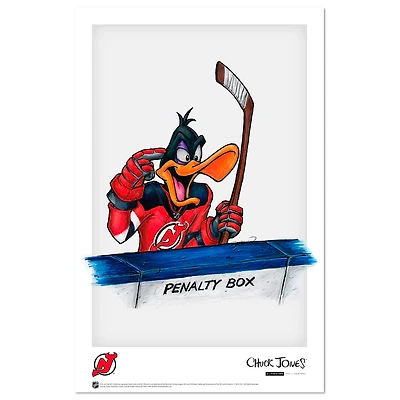 New Jersey Devils Daffy Duck 11'' x 17'' Art Poster
