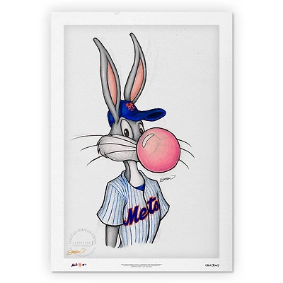 New York Mets Bugs Bunny 14'' x 20'' Limited Edition Fine Art Print