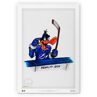 Tampa Bay Lightning Daffy Duck 14'' x 20'' Limited Edition Fine Art Print