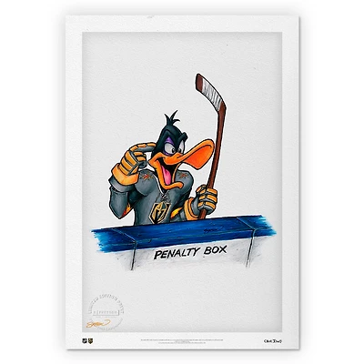 Vegas Golden Knights Daffy Duck 14'' x 20'' Limited Edition Fine Art Print
