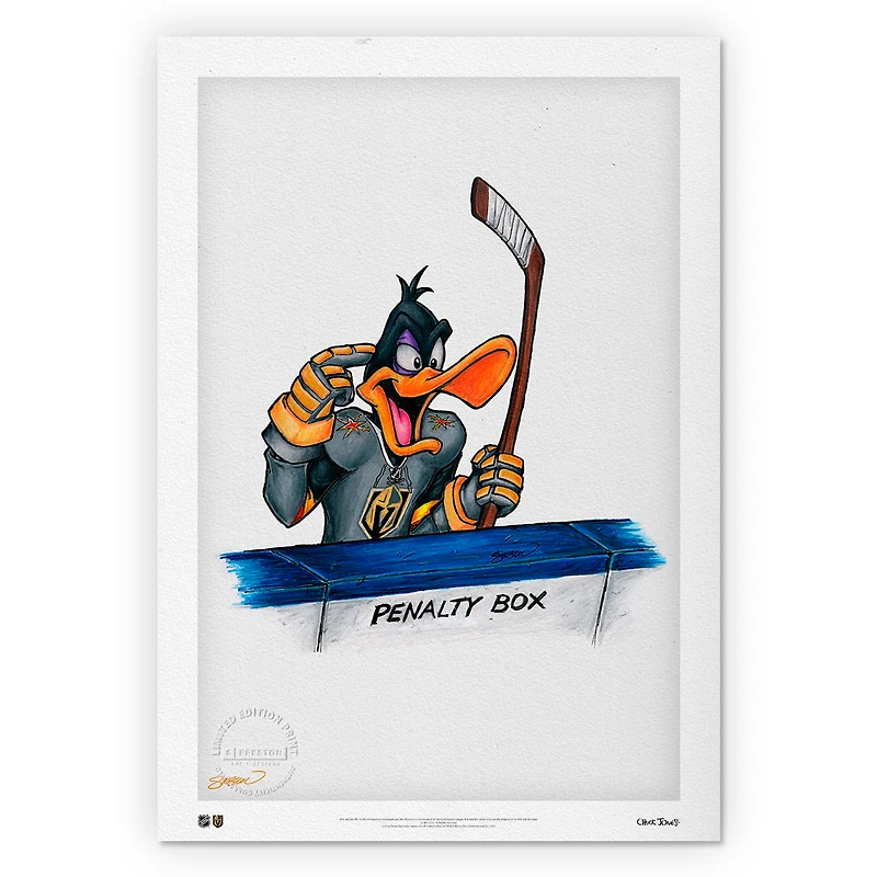 Vegas Golden Knights Daffy Duck 24'' x 36'' Limited Edition Fine Art Print