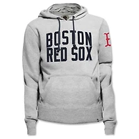 Men's '47 Gray Boston Red Sox Gamebreak Cross Check Pullover Hoodie